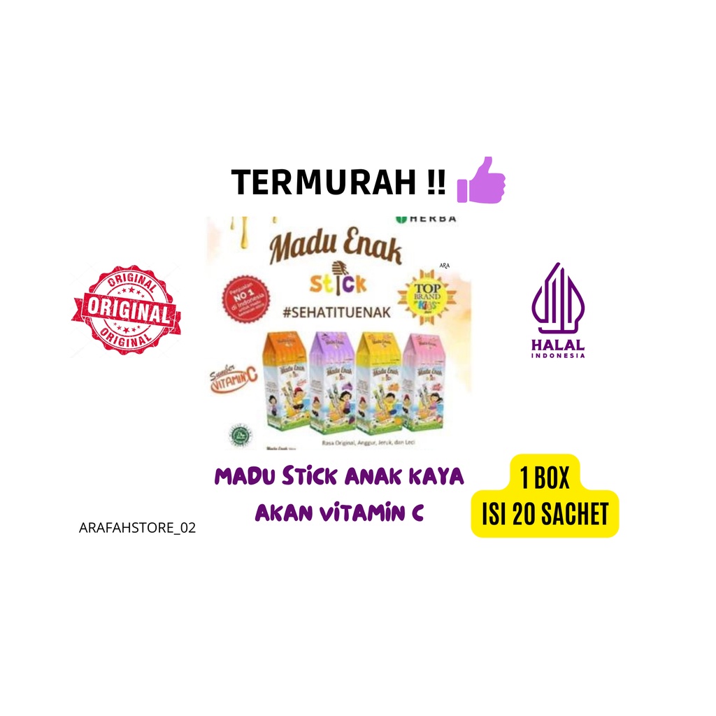 

Madu Stick Madu Enak Stick per box isi 20 stick