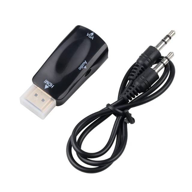 Hdtv to vga audio 3.5mm converter dongle adapter NB 1080p full hd - Konverter hdtv male to d-sub 15 pin female