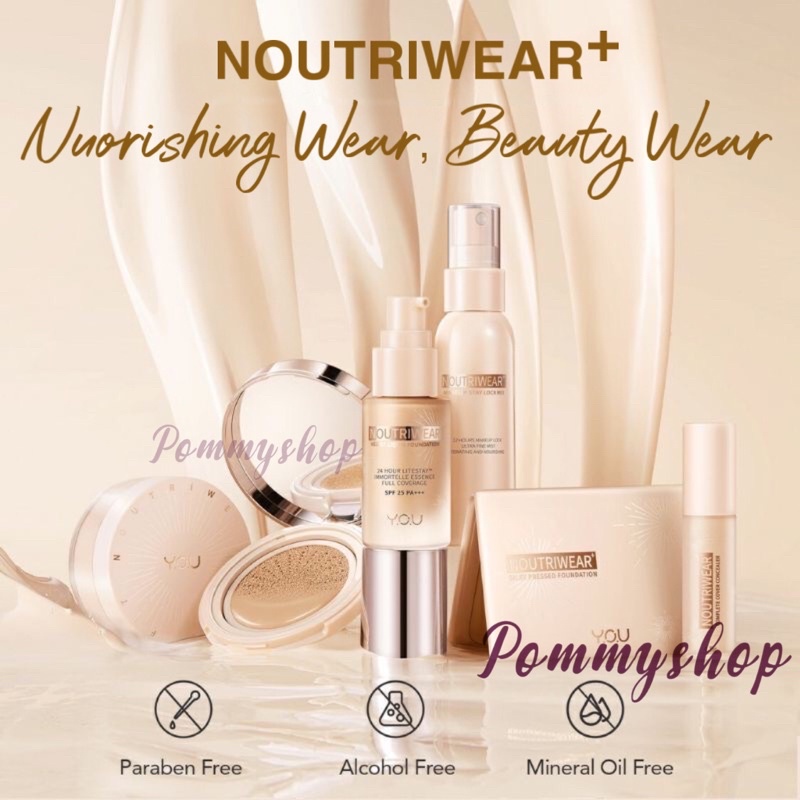 You Noutriwear+ Velvet Liquid Foundation/Stay Lock Mist/Silky Pressed Foundation/Complete Concealer/