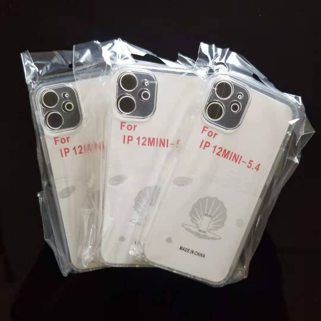 Softcase IPhone 13 12 11 Pro Max X XS 6 7 8 Transparan BeningCase IPhone Case silikon anti licin-lPhone 12 MINI