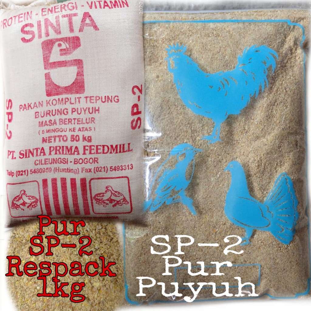 Pur Ayam SP-2 respack 1kg pakan burung puyuh