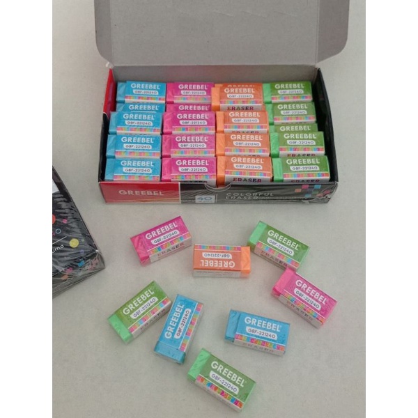 

Setip/eraser pensil GREEBEL colorful 1pc