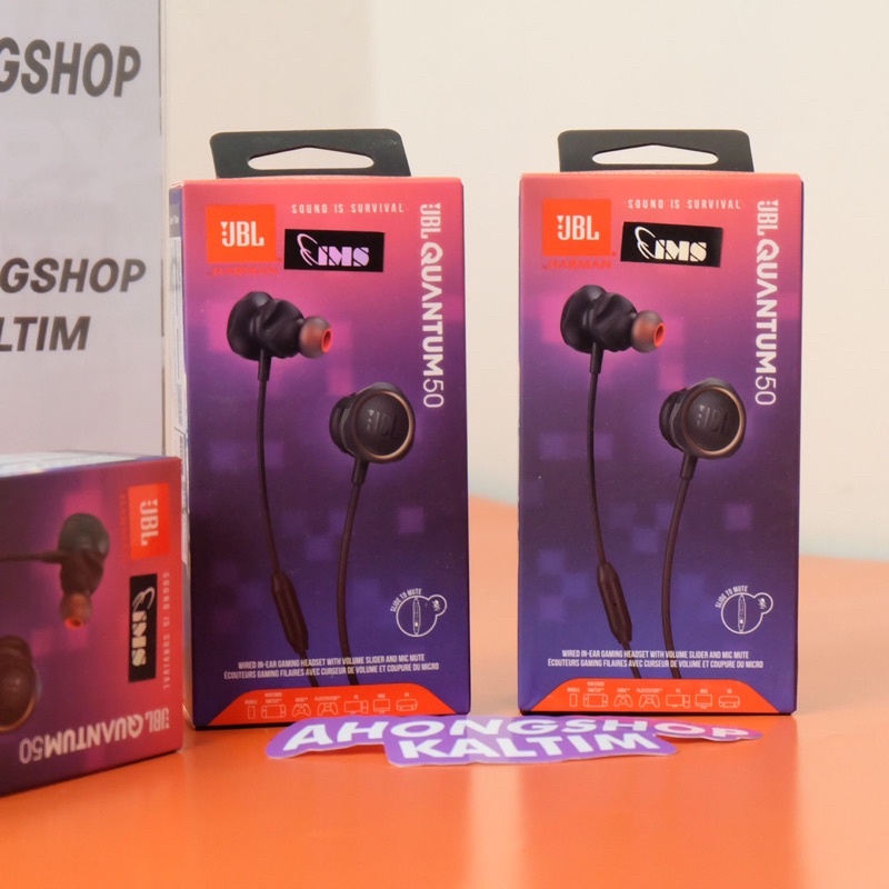 Earphone JBL Quantum 50 Headset Gaming Wired In-Ear