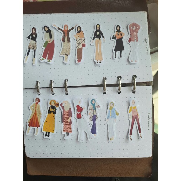 

Stiker murah OOTD hijab Girls Modern diy aesthetic tahan air stiker laptop/handphone/scrapbook/buku jurnal