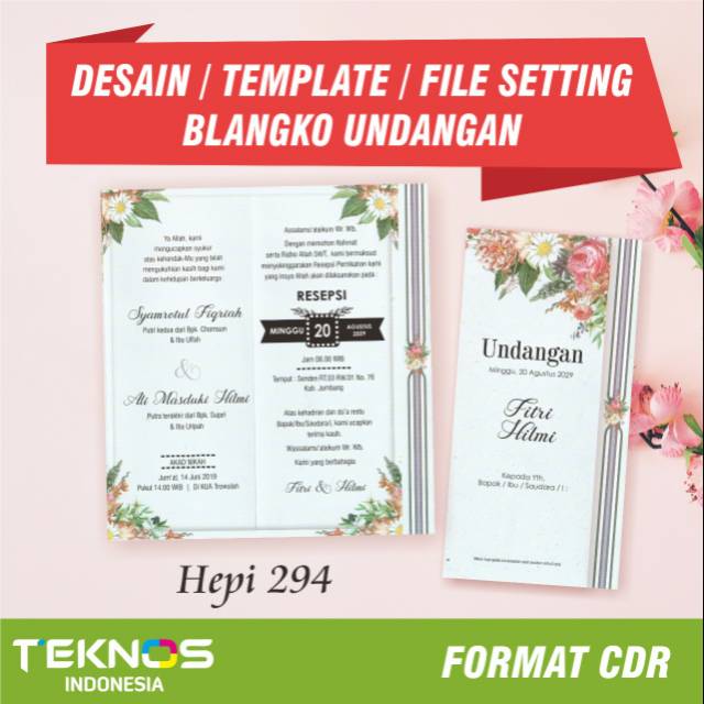 Template Undangan Desain Undangan Pernikahan Blanko Hepi 294 File Setting Undangan Shopee Indonesia