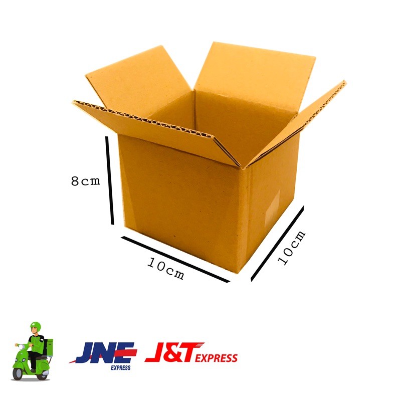 

kardus box single wall polos baru uk 10x10x8 cm