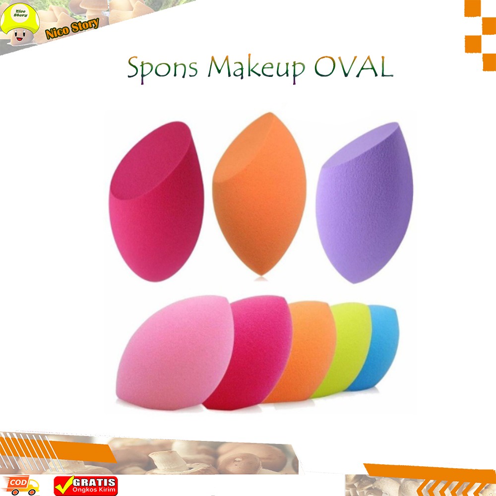 (NCS) Spons Makeup OVAL Beauty Blender / Sponge Make Up Spons Bedak Spon Muka / Alat Kosmetik