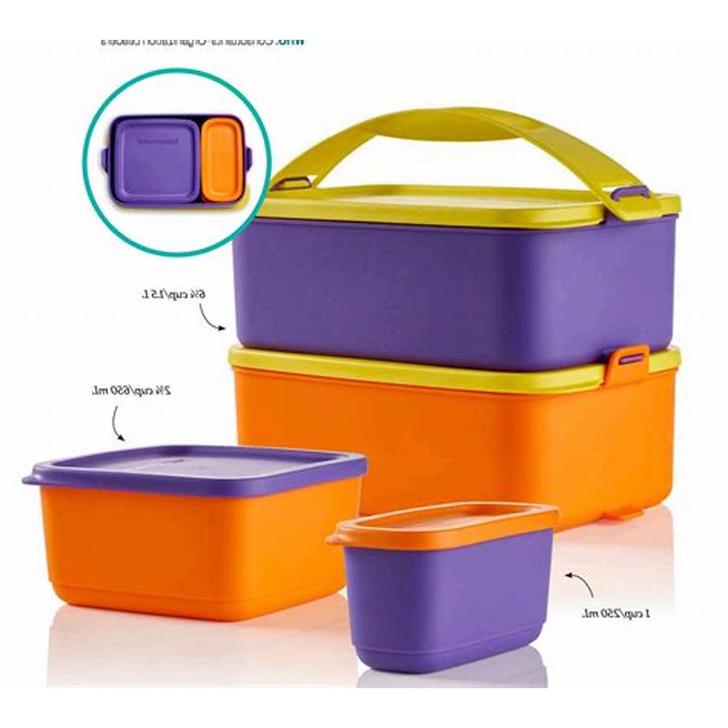 Rantang 2 Susun Click To Go Deep Set Rantang Susun Tupperware