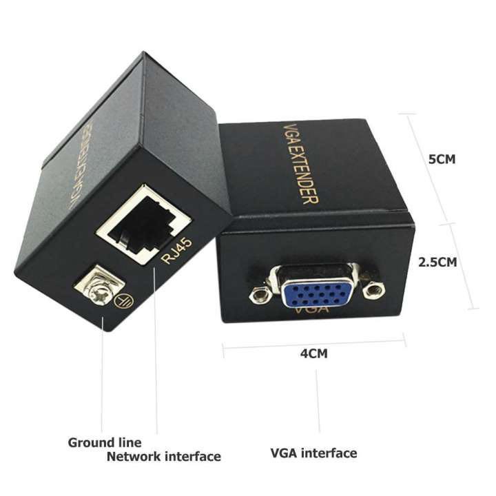 VGA Extender 60 Meter (By Cabel Lan RJ45 Cat5e/6e)/VGA Extender 60M