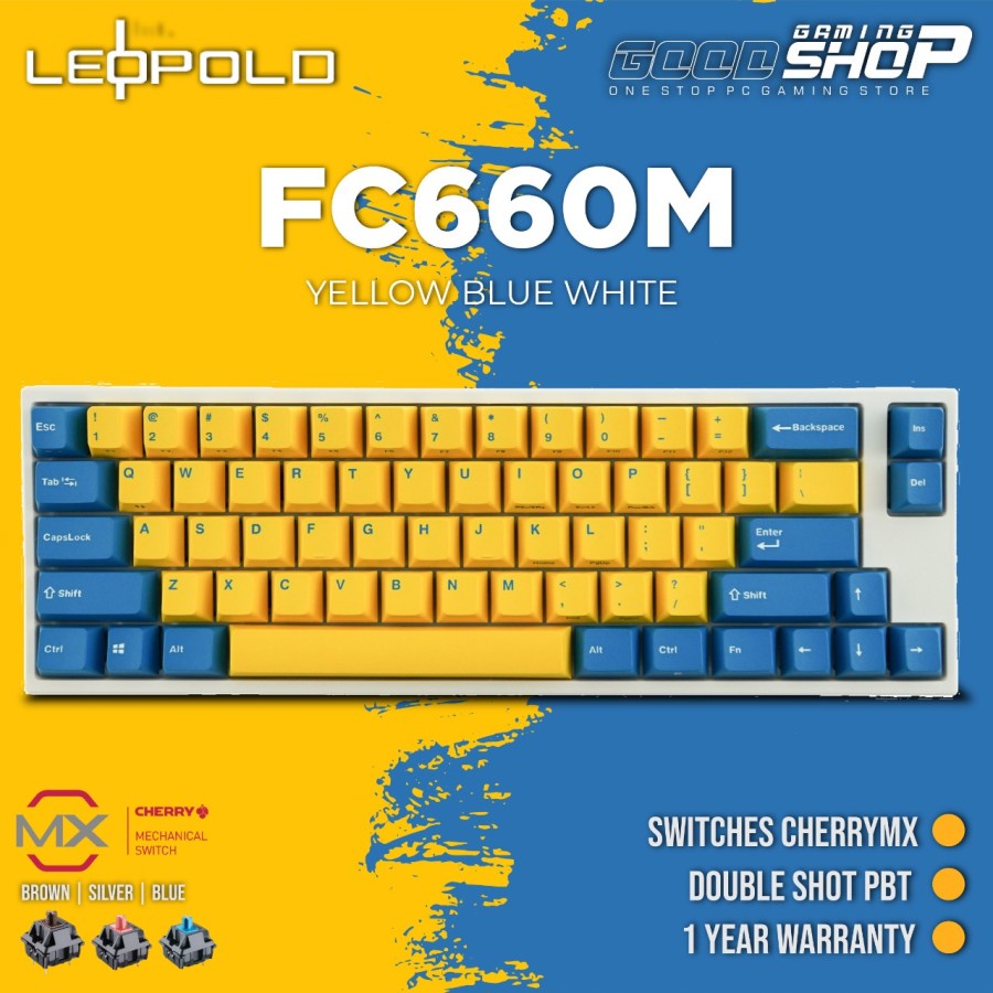 Leopold FC660M Yellow Blue White Mechanical