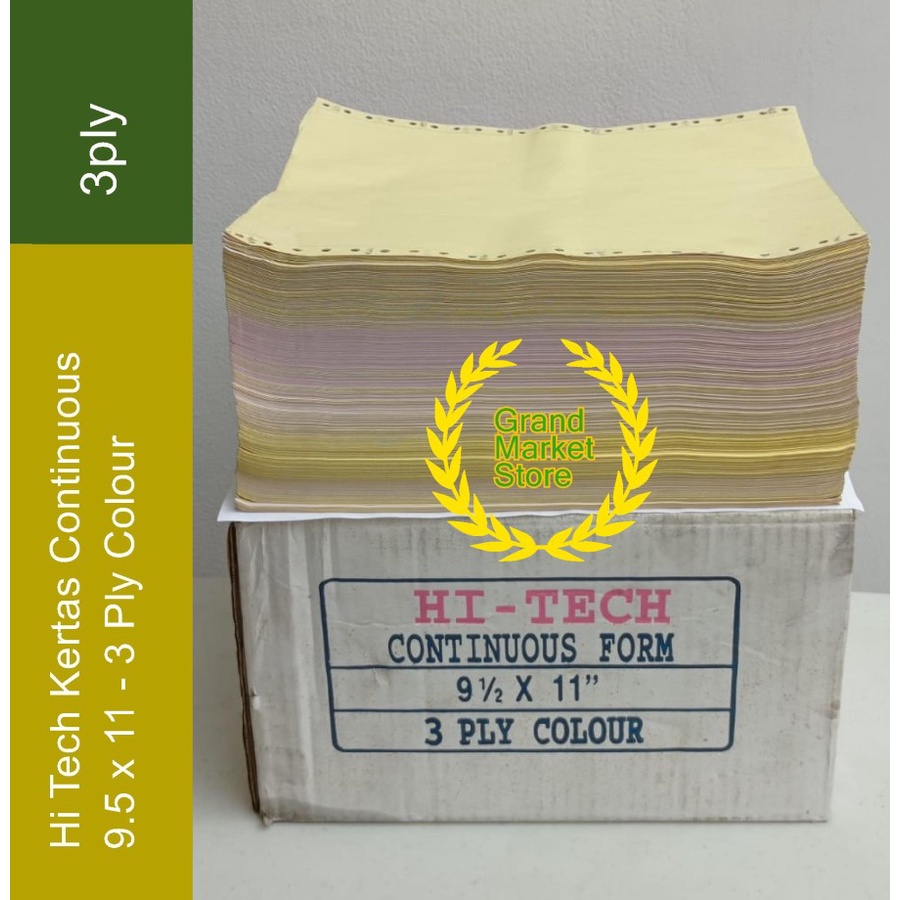 

Continuous Form 3 PLY 9.5 x 11 atau 9.5 x 11/2 Form / Kertas Continuous Form 3 Ply