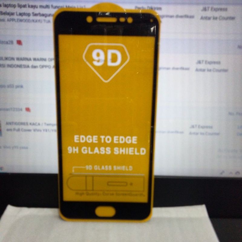 TEMPERED GLASS FULL 9D/ANTIGORES KACA FULL LEM COVER VIVO V5