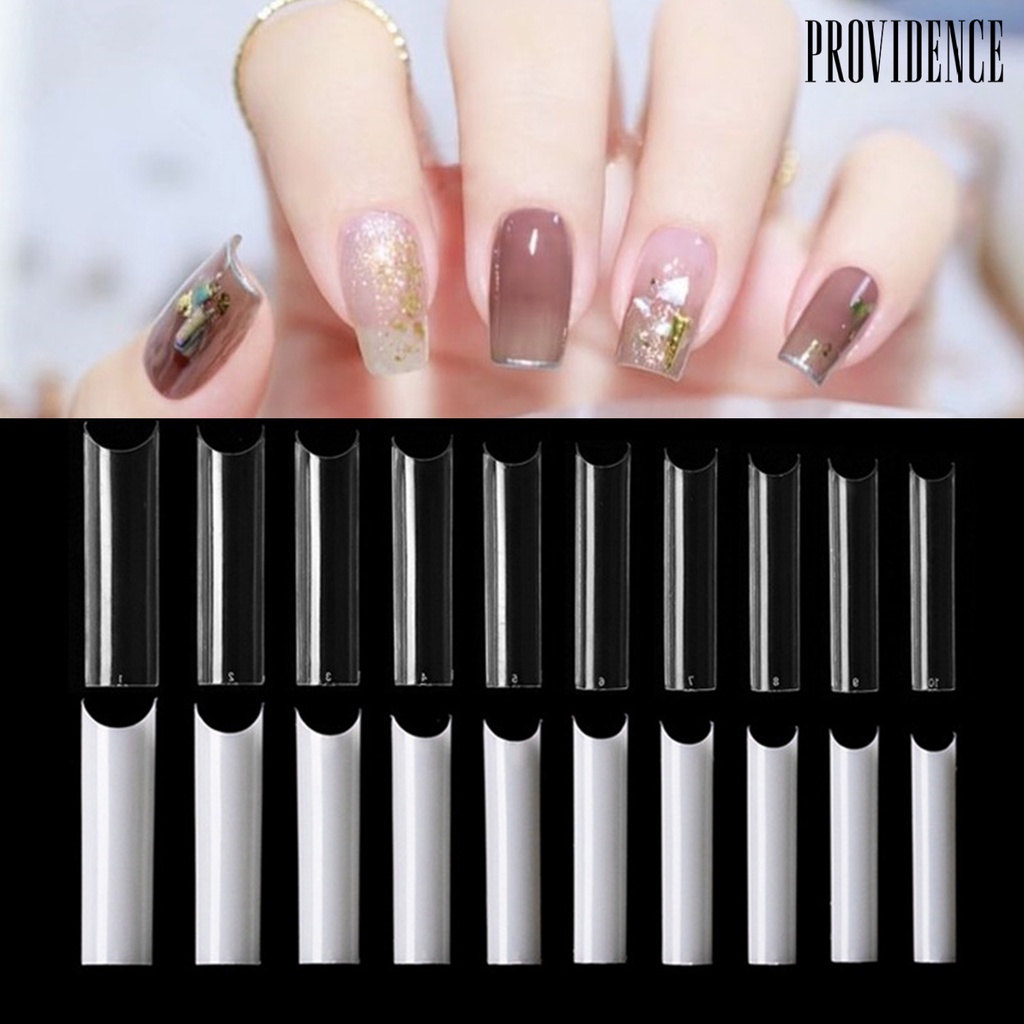 Providence 100Pcs/Box Nails Tips Professional Makeup Tools ABS Full Coverage Fake Nails Tips for Household