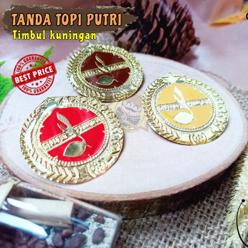 TANDA TOPI PRAMUKA PUTRI MOTIF TIMBUL ( PRAMUKA )