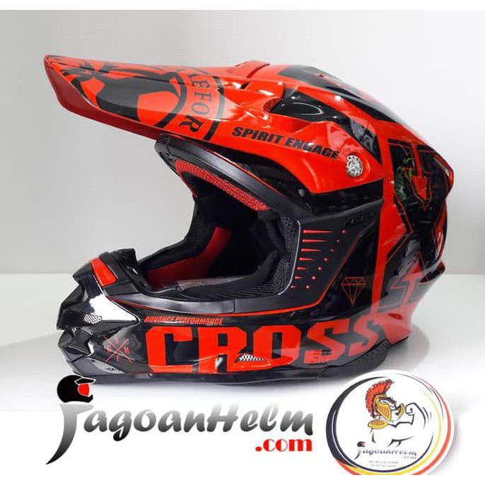 TERMURAH GM HELM CR #01 | RED BLACK | CR01 SUPER CROSS TRAIL KORTING