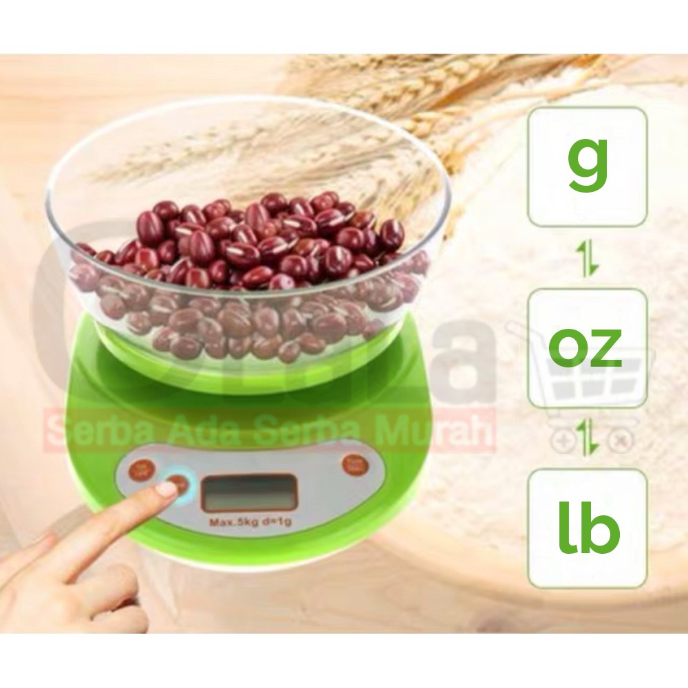 Timbangan Digital Dapur KE1 Timbangan Kue 5kg 1gram KE-1