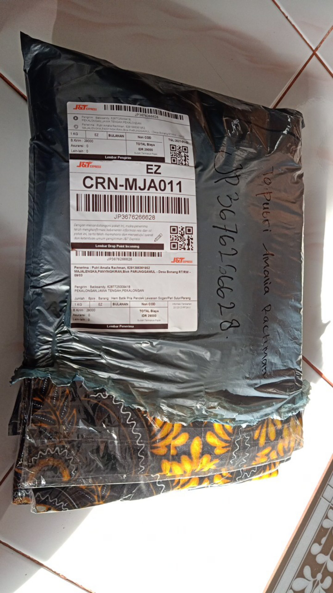 Hem Batik Pria Pendek Lawasan Sogan/pari Sulur/parang Black/merak Papua Ory Batiksandy