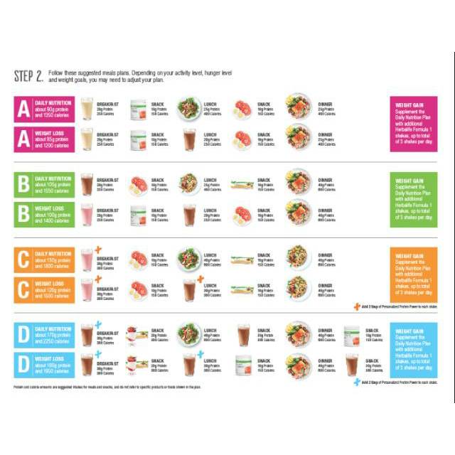 TABEL PROGRAM DIETMeal plan herbal life Shopee Indonesia