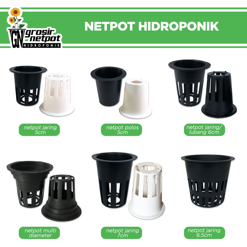 Netpot Hidroponik Jaring 5 cm 6 cm 7 cm Multi Diameter / Netpot Murah / Pot Hidroponik - isi 1000pcs