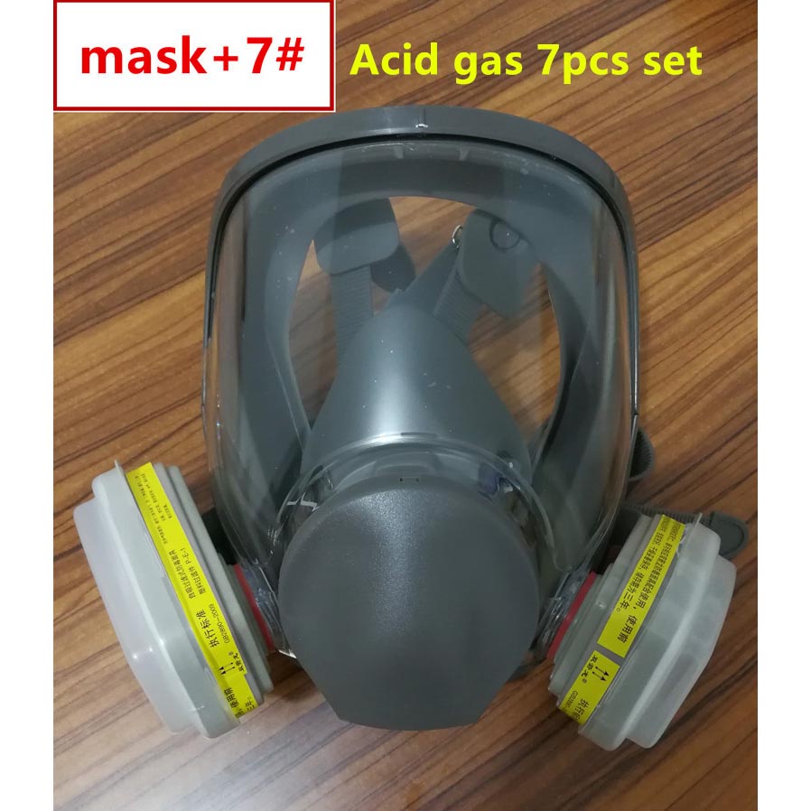 Masker Gas Acid 3M Pelindung Pernafasan No 7 Fullface - Hitam