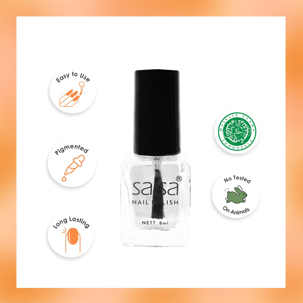 SALSA Nail Polish Nude 2 - Kutek Tahan Lama Cat Kuku Ecer BPOM