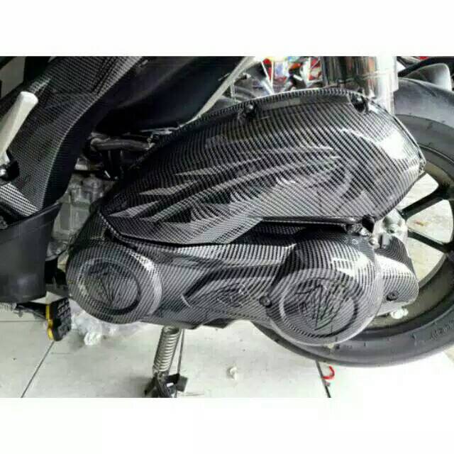 PAKER FULL KARBON 4 ITEM AEROX/LEXI,CVT/KAVER KNALPOT/HAWA /RADIATOR.