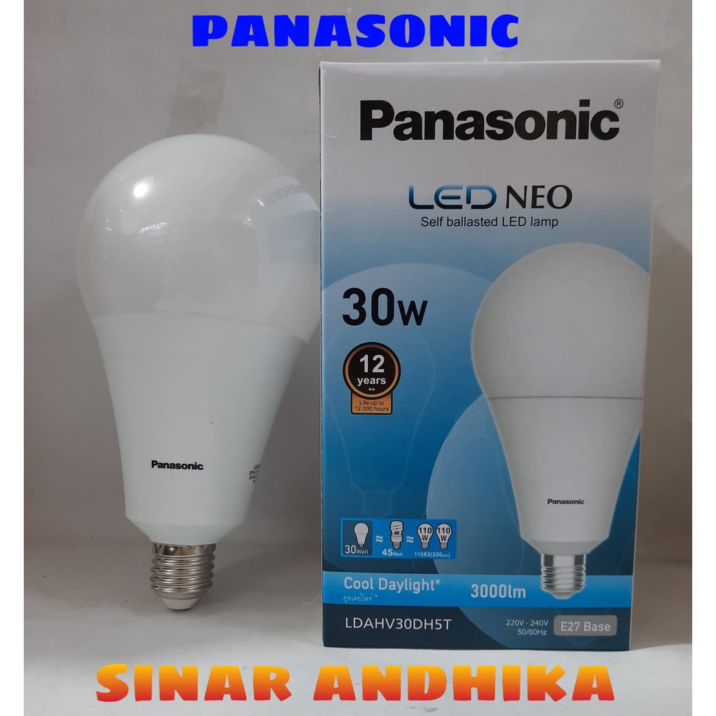 LAMPU LED BULB NEO PANASONIC 30 WATT PUTIH