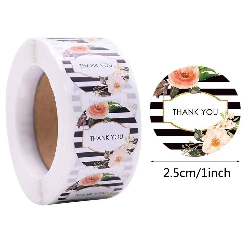[100PCS] (Part 2) Sticker Label Thank You for Your Order Baked with Love Diameter 2,5cm-J