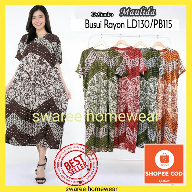 Daster Batik Jumbo Busui Murah Daster Pekalongan Rayon Baju Batik Wanita Bisa Pilih Warna