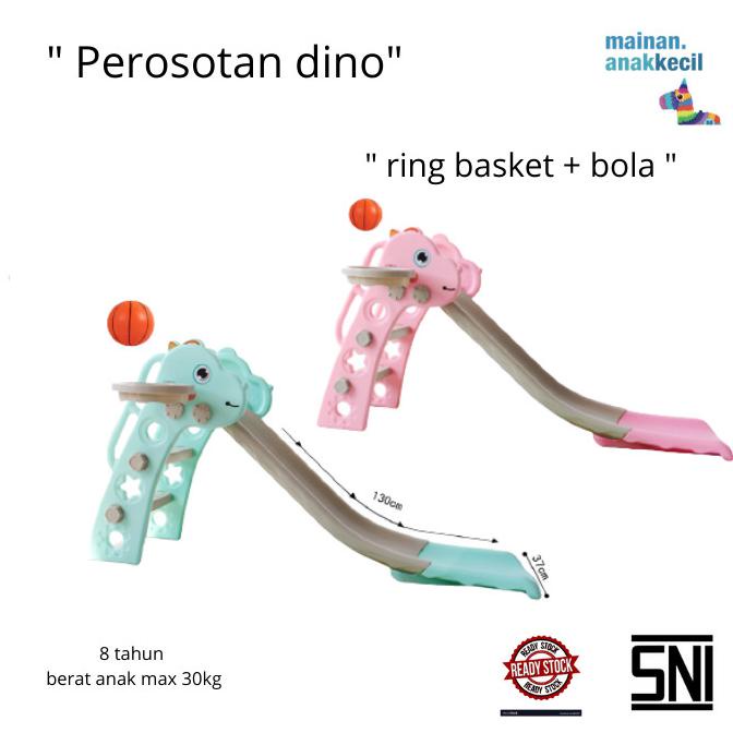 MAINAN ANAK PEROSOTAN PROSOTAN SLIDING SLIDE DINO RING BASKET VRT-270 - PINK