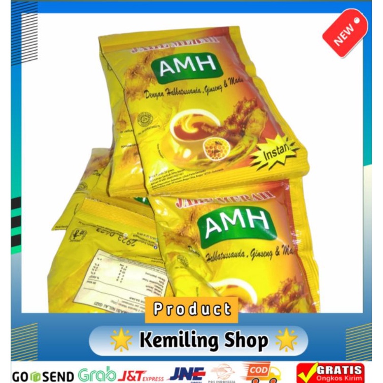 JAHE MERAH SUPER AMH HABBATUSSAUDA PLUS GINSENG DAN MADU (kemasan per sachet)