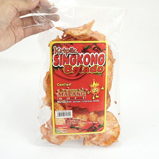 

KRIPIK SINGKONG BALADO 130 gram Camilan Malang Sari Cassava Chips