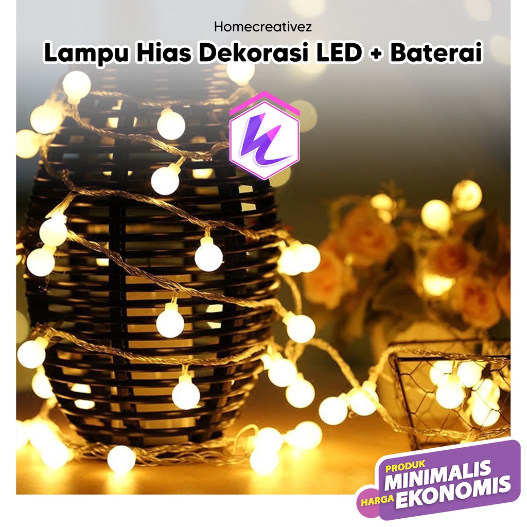 HOMECREATIVEZ 100% ORI TaffLED Lampu Hias Sperical Light String Portable - Lampu Hias Bulat Kamar Hiasan Dekorasi