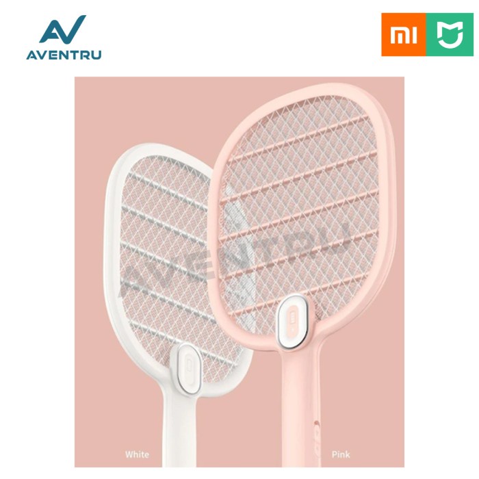 Raket nyamuk Xiaomi Mijia/Rechargeable Mosquitto Racket (Pink/White)