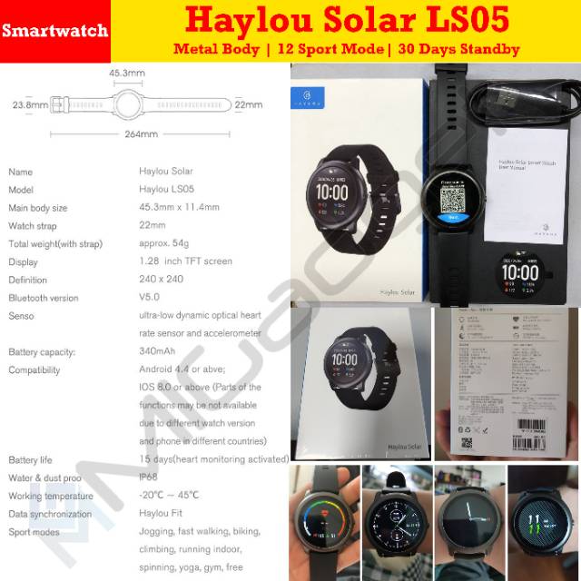 Haylou Solar LS05 LS-05 LS 05 Smartwatch Internasional Version