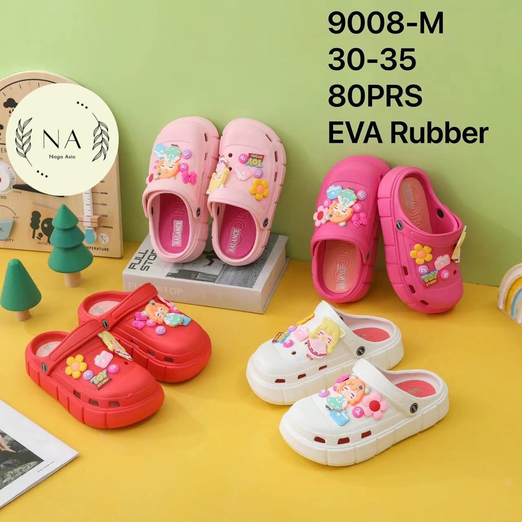 Sandal baim anak-anak import eva rubber 9008-M (30-35) Sandal anak baim viral 2022