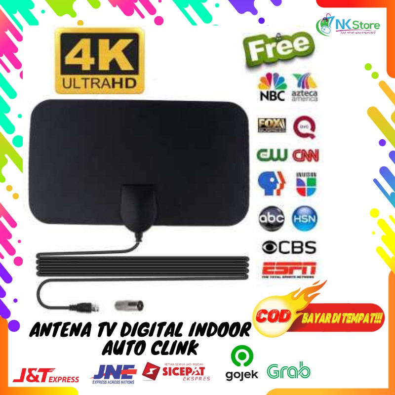 Antena TV Digital Indor Indoor DVB-T2 4K High Gain 25dB - TFL-D139 / Antena Tv Dalam