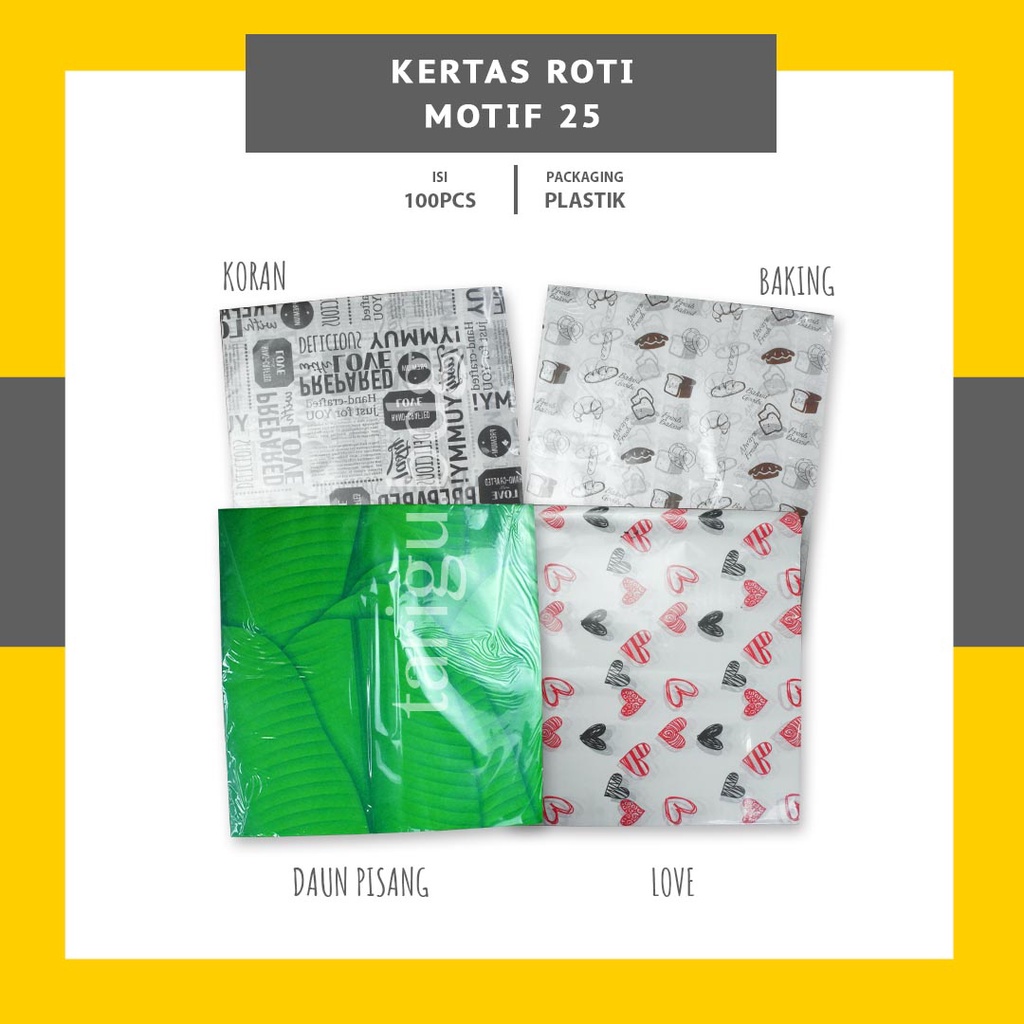 KERTAS NASI MOTIF 100 LMBR -  PAPER WRAP FOOD GRADE - KERTAS NASI LAMINASI BURGER WARP KERTAS KEBAB PAPER