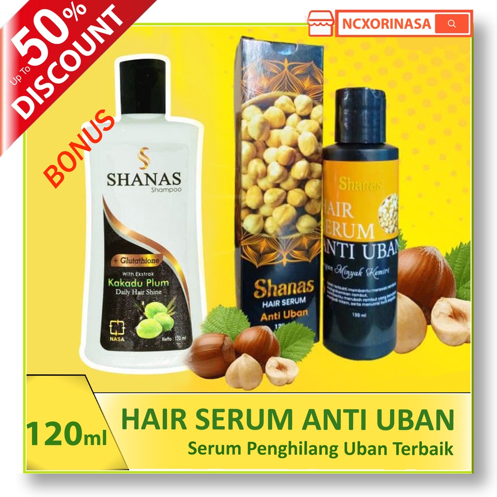 SHANAS Hair Serum Anti Uban - Serum Penghilang Uban - Sampo Penghilang Uban