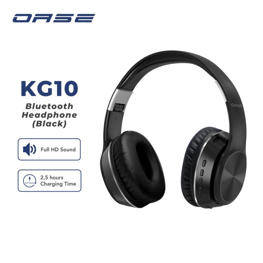 OASE HEADPHONE BLUETOOTH KG-10 FULL HD CLEAR SOUND QUICK CHARGE MICRO USB PORT HEADSET GARANSI RESMI