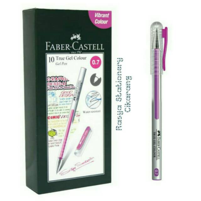 

Faber - Castell True Gell Pen 0.7 MM pink ink 1 Box isi 10
