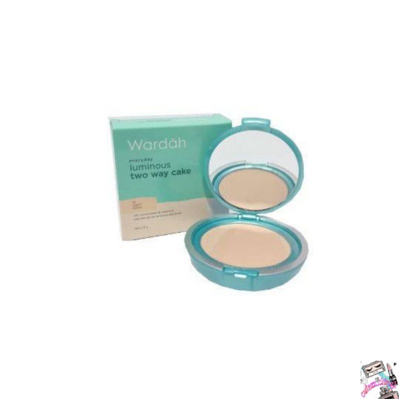 ☃Cutezz_Ching1☃Wardah Everyday Luminous Two Way Cake 12g - bedak dengan hasil matte yang halus dan ringan