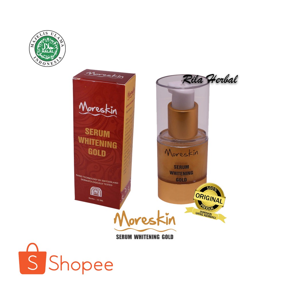 MORESKIN SERUM GOLD NASA - MENCERAHKAN WAJAH, MELEBABKAN DAN MENGHILANGKAN FLEK HITAM