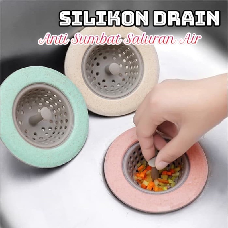 AZ Saringan Wastafel Silikon Silicone Kitchen Sink Hair Catcher