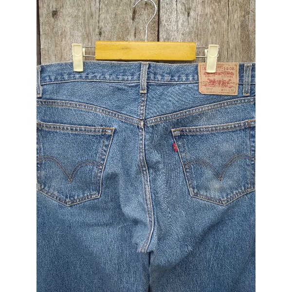 levis 505 biru garment size 34 second original