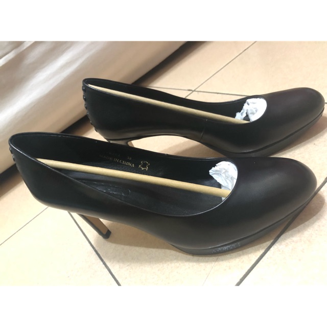 Staccato Leather Black Heels