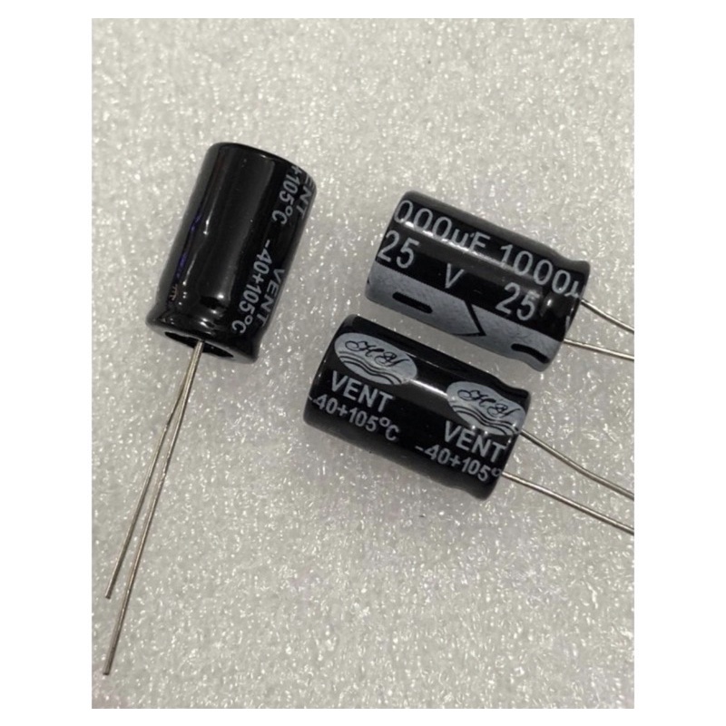 100Pcs Capacitor Elco 1000uf 25v Kapasitor Elko 1000uf 25v