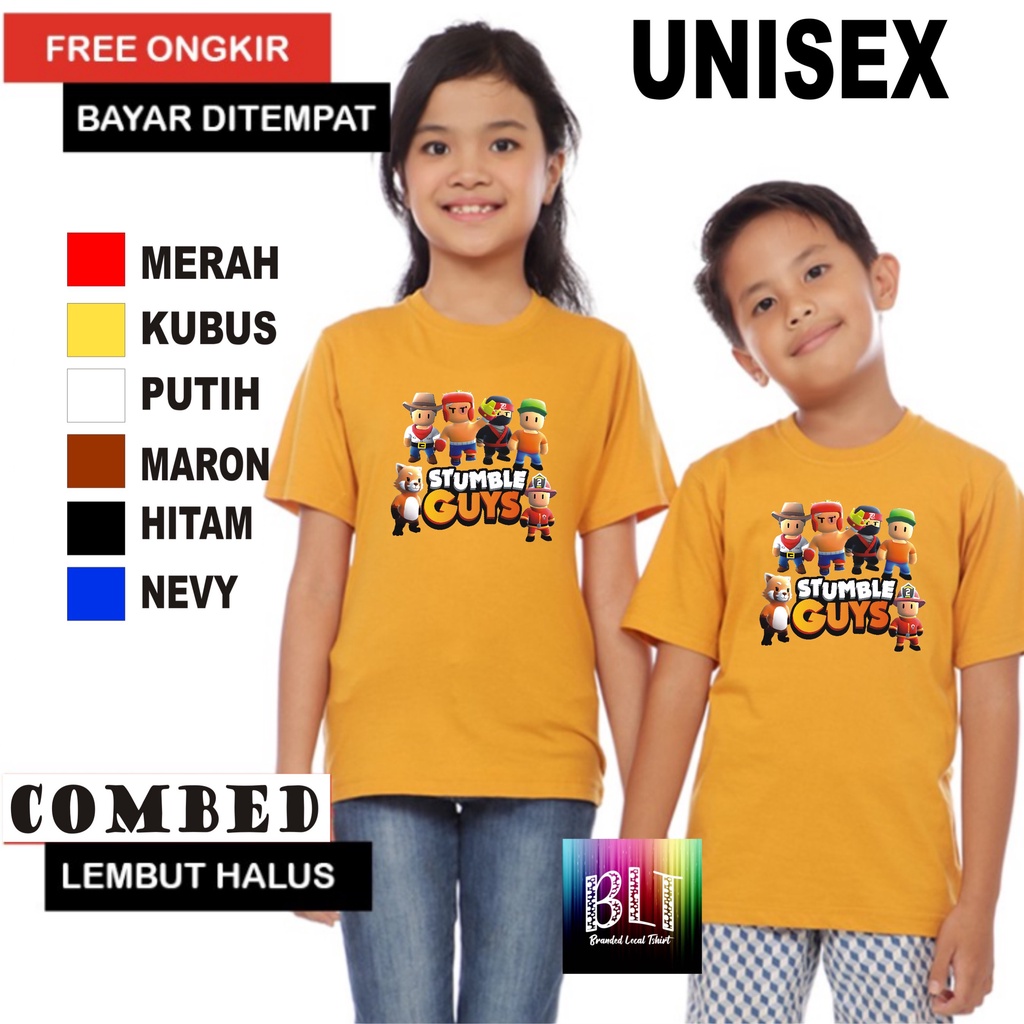 Murah Nampol Kaos Anak Game Stumble Guys 2 Game Viral Kaos Anak Anak cowok Kaos Anak cewek Kaos Murah kaos termurah kaos anak cewek kaos anak cowok terbaik kaos promo