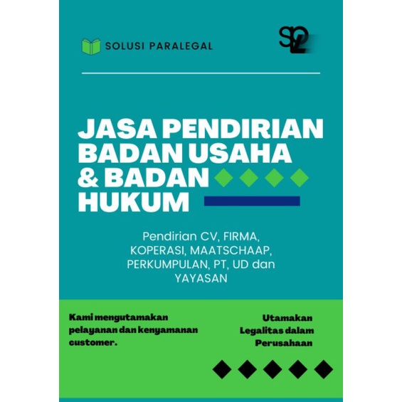 

JASA PENDIRIAN KOPERASI, BADAN USAHA, BADAN HUKUM