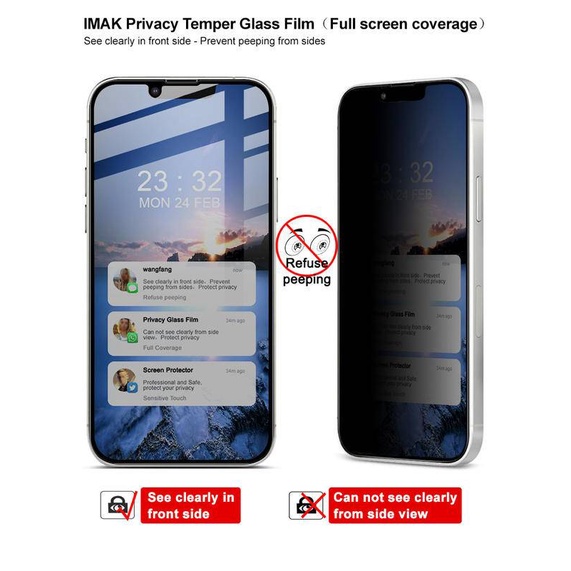 Privacy Protecty For iPhone 13 Pro Max mini Tempered Glass For iPhone 12 Pro Max Mini Full Coverage Anti Glare